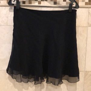 Short flouncy sexy silk lined mini skirt